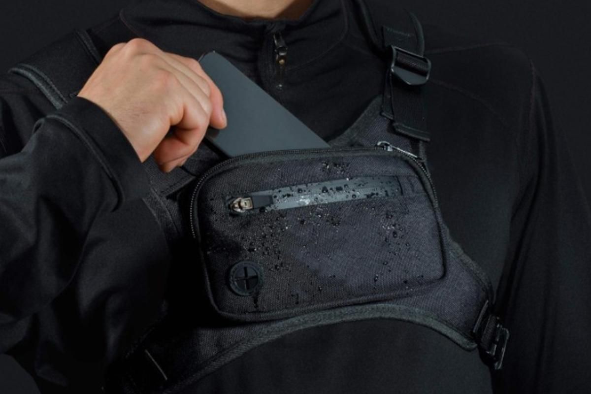 Water Resistant Running Vest Chest Pack Phone Holder for Running Lightweight Training Pack with Reflective V1308-DSZKI-47-1