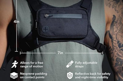Water Resistant Running Vest Chest Pack Phone Holder for Running Lightweight Training Pack with Reflective V1308-DSZKI-47-1