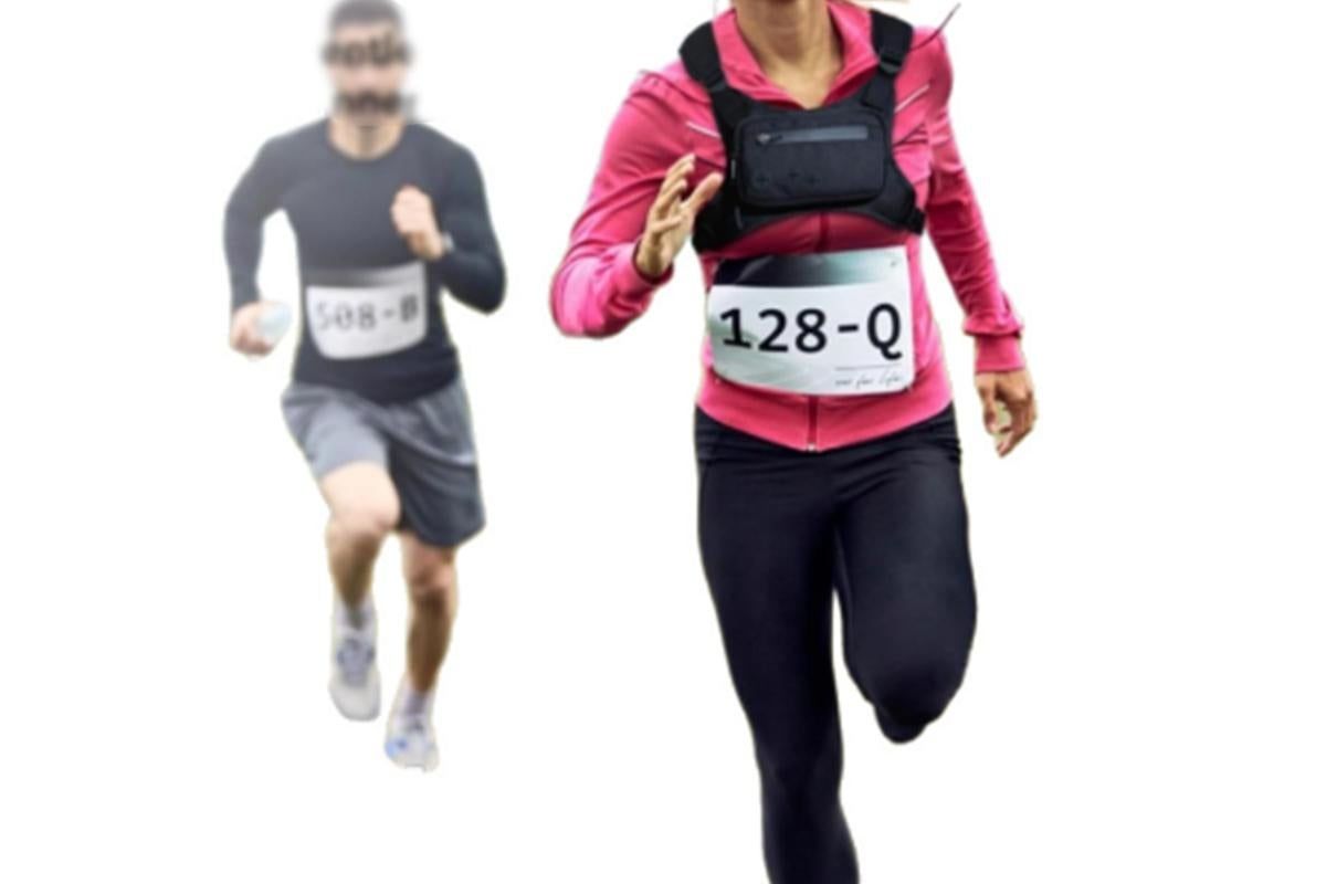 Water Resistant Running Vest Chest Pack Phone Holder for Running Lightweight Training Pack with Reflective V1308-DSZKI-47-2