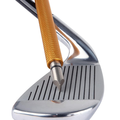 Golf Club Groove Cleaning Tool Wedge and Iron Groove Sharpener Golf Accessory - Gold V1308-DSZKI-472-3
