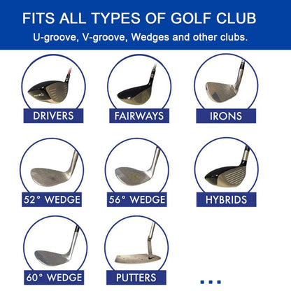 Golf Club Groove Cleaning Tool Wedge and Iron Groove Sharpener Golf Accessory - Gold V1308-DSZKI-472-3