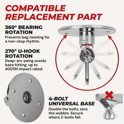 2PCS Heavy Duty Speed Bag Mount Hardware Set with Quick Release Pin Boxing Accessories Silver V1308-DSZKI-473-2