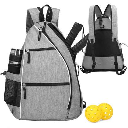 Pickleball Backpack Adjustable Sling Bag With Fence Hook And Large Capacity - Black V1308-DSZKI-478-1
