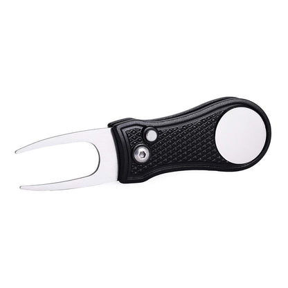 Stainless Steel Golf Green Fork Turf Repair Tool for Lawn Care and Divot Maintenance - Gray V1308-DSZKI-479-4