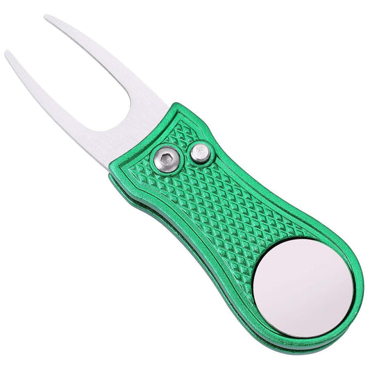 Stainless Steel Golf Green Fork Turf Repair Tool for Lawn Care and Divot Maintenance - Green V1308-DSZKI-479-5