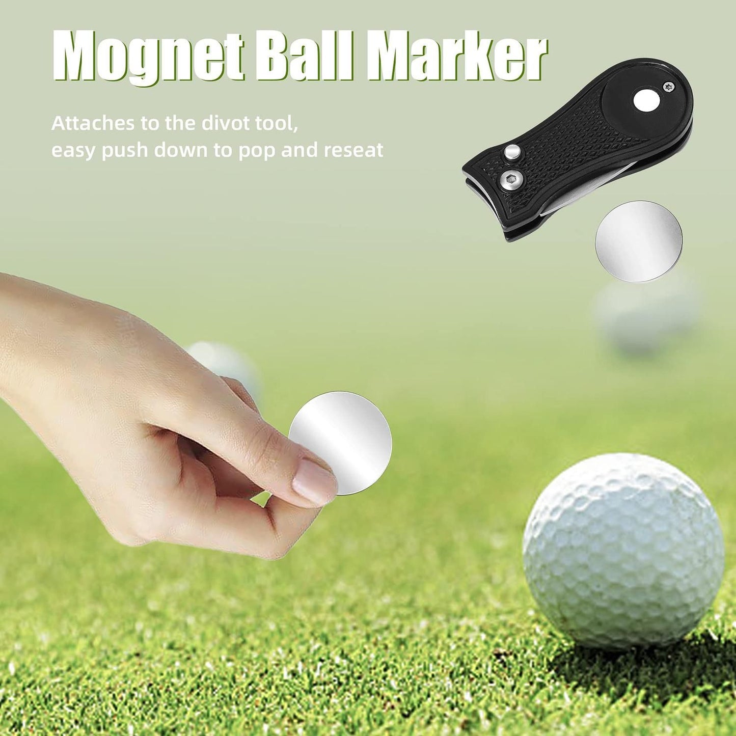 Stainless Steel Golf Green Fork Turf Repair Tool for Lawn Care and Divot Maintenance - Green V1308-DSZKI-479-5