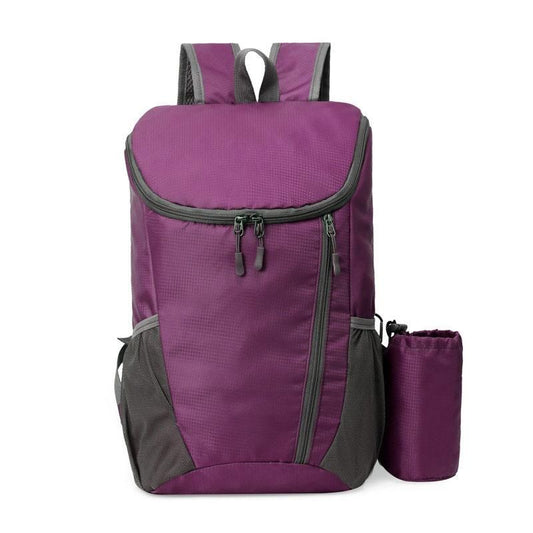 Sports Backpack Foldable Water Resistant Lightweight Bag for Camping Hiking Travel-Purple V1308-DSZKI-484-7