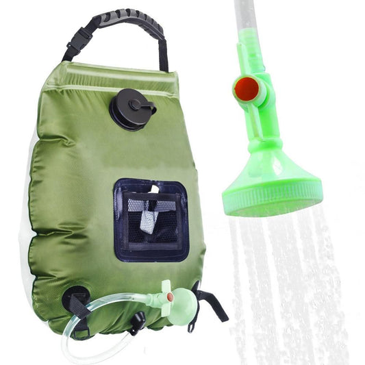 20L Camp Shower Bag Solar Heat Water Pipe Portable Camping Hiking Travel Outdoor - Green V1308-DSZKI-486-1
