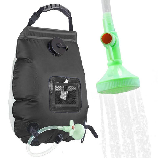 20L Camp Shower Bag Solar Heat Water Pipe Portable Camping Hiking Travel Outdoor - Black V1308-DSZKI-486-2