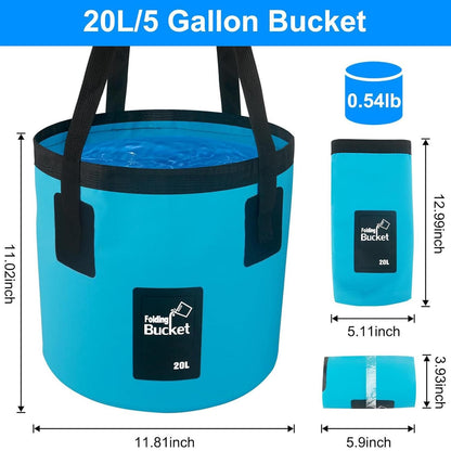 20L Collapsible Bucket with Handle for Outdoro Travel Camping Fishing V1308-DSZKI-487