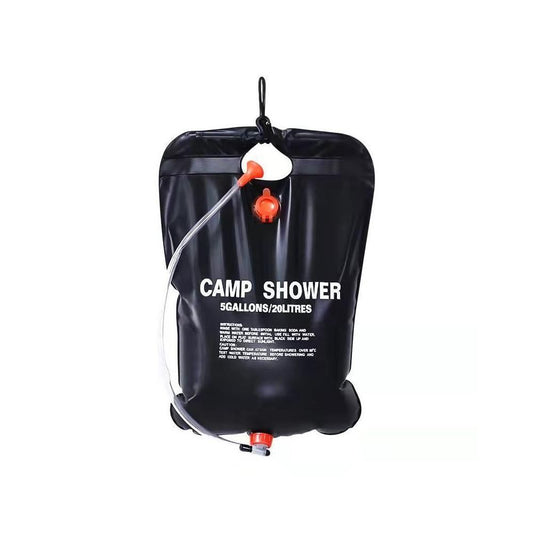 20L Solar Shower Bag Portable Outdoor Camping Water Storage Bag for Hiking Camping Bathing-Black V1308-DSZKI-488
