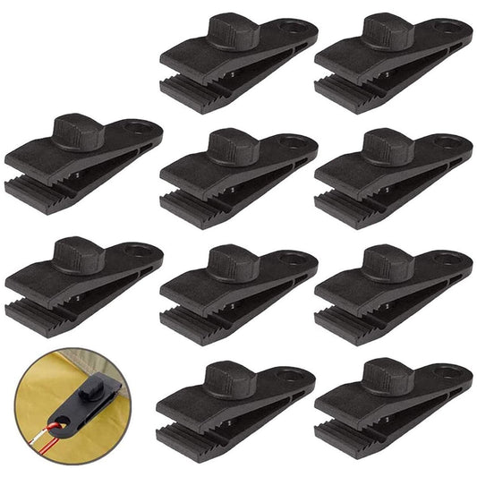 Heavy Duty Tarp Clips Locking Clamps For Awnings Camping RV Car And Pool Covers Up To 60 MPH Wind - 10Pcs V1308-DSZKI-494-1