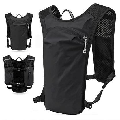 Hydration Backpack Vest for Cycling Running Hiking Breathable Sports Pack - Black V1308-DSZKI-495-1