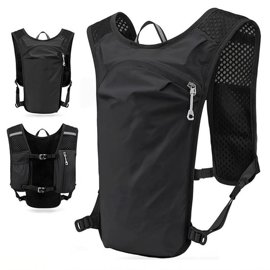 Hydration Backpack Vest for Cycling Running Hiking Breathable Sports Pack - Black V1308-DSZKI-495-1