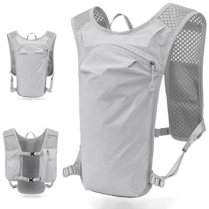 Hydration Backpack Vest for Cycling Running Hiking Breathable Sports Pack - Gray V1308-DSZKI-495-2