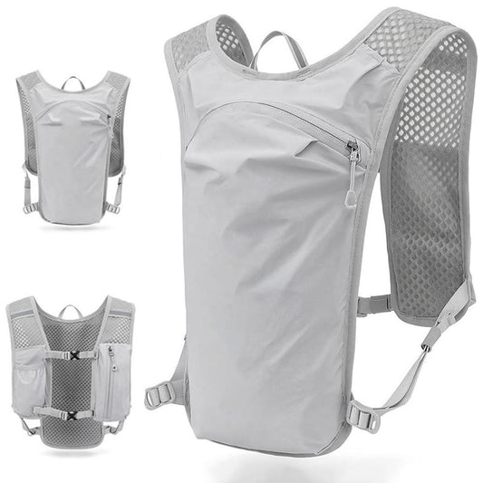 Hydration Backpack Vest for Cycling Running Hiking Breathable Sports Pack - Gray V1308-DSZKI-495-2
