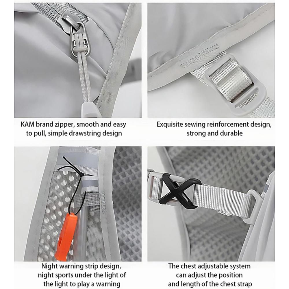 Hydration Backpack Vest for Cycling Running Hiking Breathable Sports Pack - Gray V1308-DSZKI-495-2