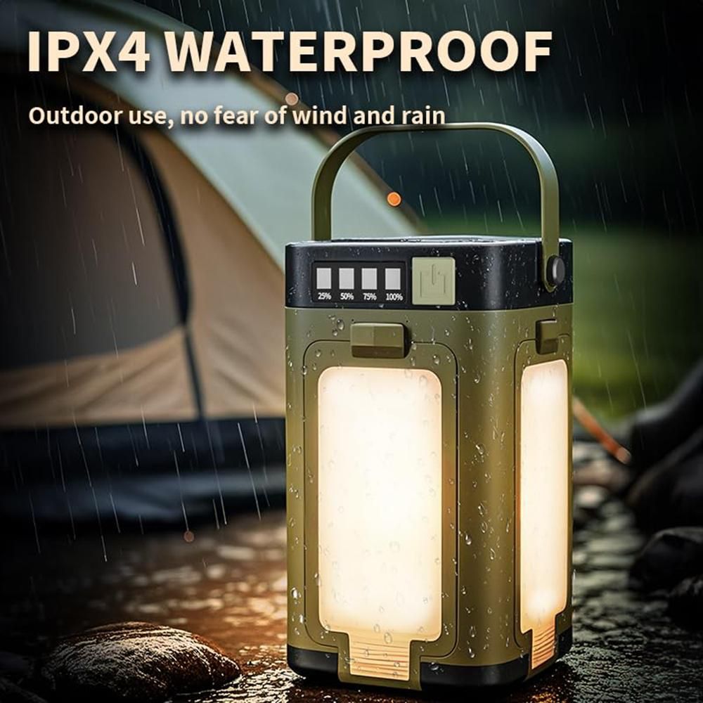 LED Camping Lantern with Solar Panel Type C Charging and Expandable Panels V1308-DSZKI-496
