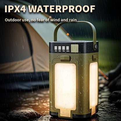 LED Camping Lantern with Solar Panel Type C Charging and Expandable Panels V1308-DSZKI-496