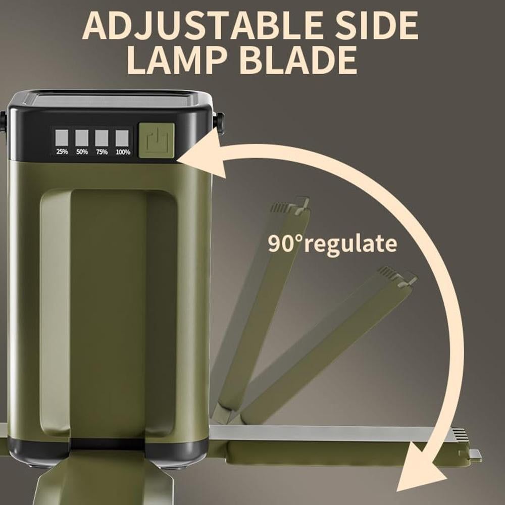 LED Camping Lantern with Solar Panel Type C Charging and Expandable Panels V1308-DSZKI-496