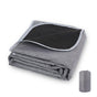 Outdoor Fleece Polyester Camping Blanket Waterproof Thick Portable Picnic Mat Machine Washable-gray V1308-DSZKI-497-1