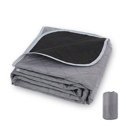 Outdoor Fleece Polyester Camping Blanket Waterproof Thick Portable Picnic Mat Machine Washable-wine red V1308-DSZKI-497-6
