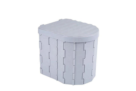 Portable Camping Toilet Folding Toilet for Adults with Lid -Gray V1308-DSZKI-5-2