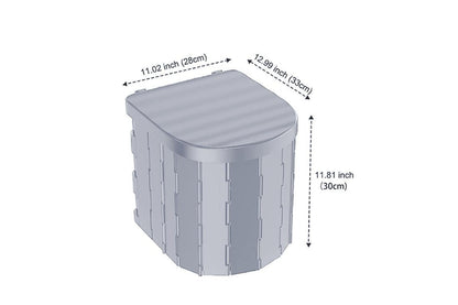 Portable Camping Toilet Folding Toilet for Adults with Lid -Gray V1308-DSZKI-5-2