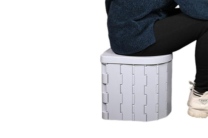 Portable Camping Toilet Folding Toilet for Adults with Lid -Gray V1308-DSZKI-5-2