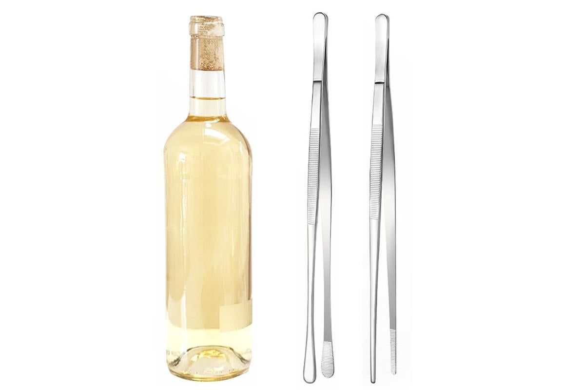 2 Pack 30cm BBQ Tongs Stainless Steel Round and Straight Head for Grilling Cooking - Silver V1308-DSZKI-50-1