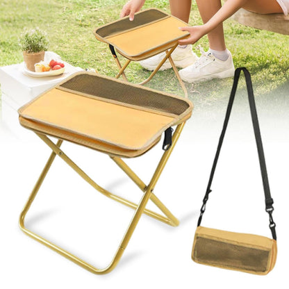Portable Folding Stool for Hiking Camping and Fishing - Khaki L V1308-DSZKI-500-2
