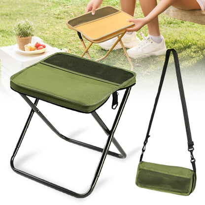 Portable Folding Stool for Hiking Camping and Fishing - Black L V1308-DSZKI-501-2