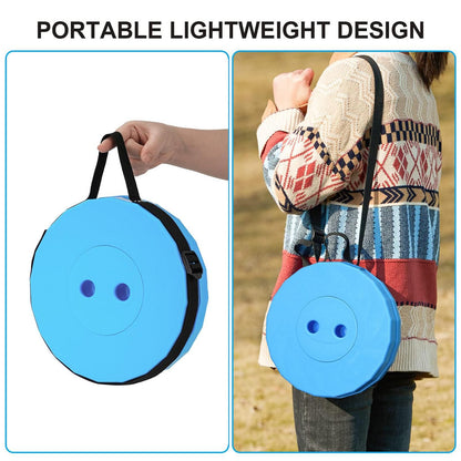 Portable Telescopic Folding Stool Adjustable Height Plastic Camp Chair for Hiking Fishing Colorful V1308-DSZKI-503