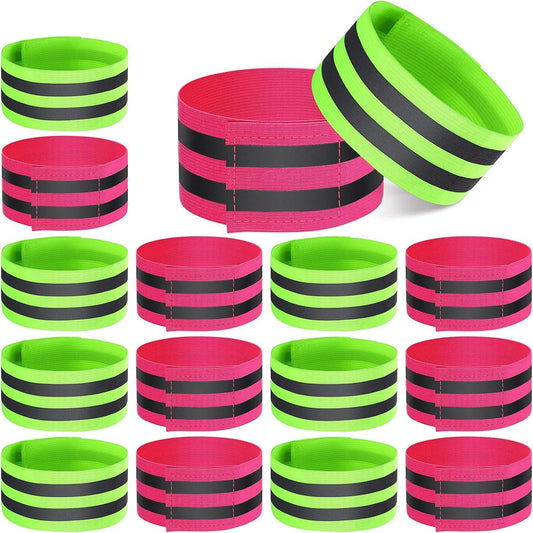 16 PCS Reflective Bands Reflector Bands for Wrist, Arm, Ankle, Leg,Reflector Tape Straps for Night Walking, V1308-DSZKI-504-1