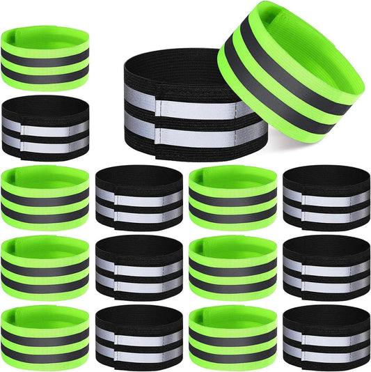 16 PCS Reflective Bands Reflector Bands for Wrist, Arm, Ankle, Leg,Reflector Tape Straps for Night Walking, V1308-DSZKI-504-2