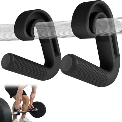 1 Pair Neutral Grip Pull Up Handles Ergonomic 45 90 Degree Barbell Grips Black V1308-DSZKI-505