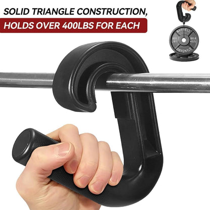1 Pair Neutral Grip Pull Up Handles Ergonomic 45 90 Degree Barbell Grips Black V1308-DSZKI-505
