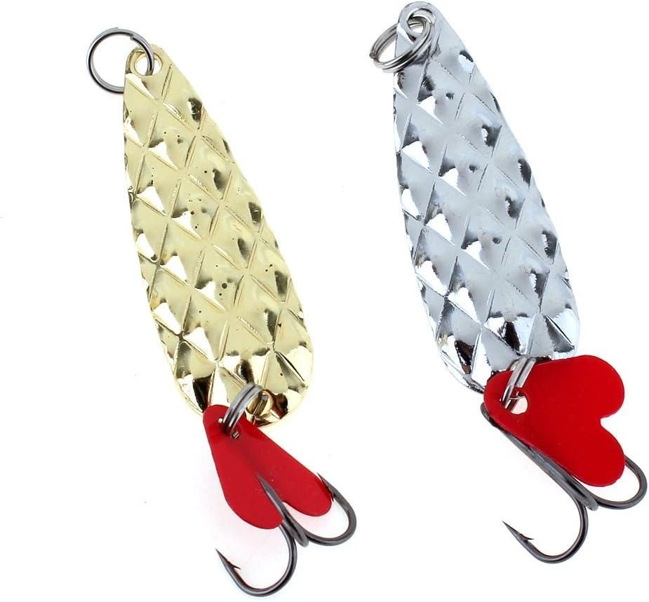 10 Pcs Metal Spoon Shaped Fishing Lure Set for Trout, Bass V1308-DSZKI-506