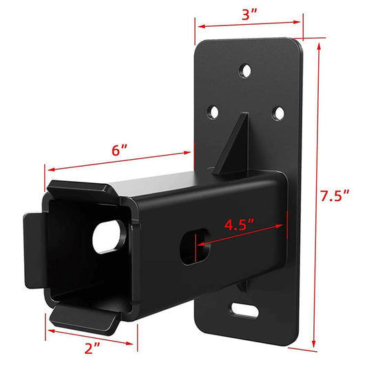 2 Inch Hitch Wall Mount Bike Rack Heavy Duty Metal Storage Holder 300lbs ty V1308-DSZKI-507