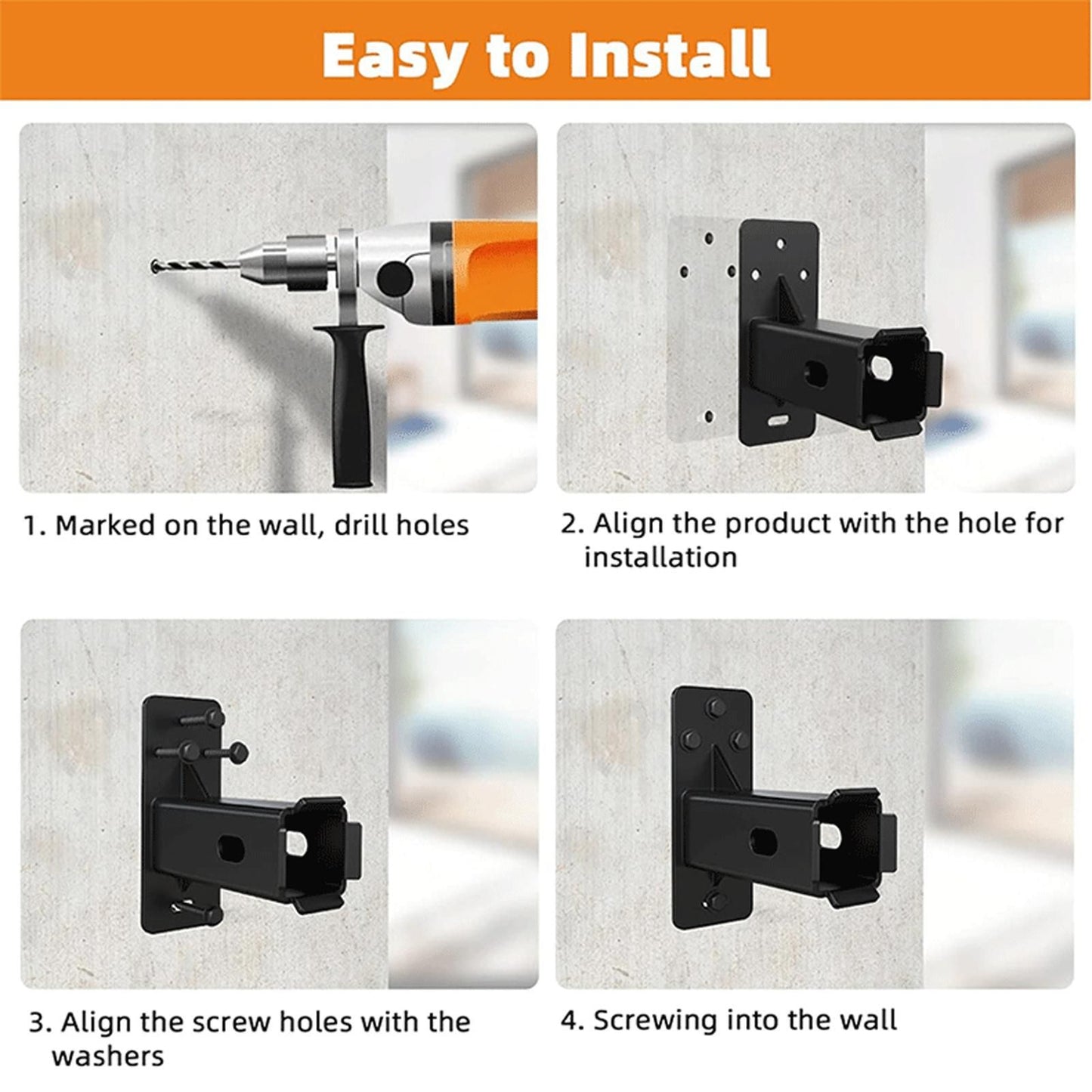 2 Inch Hitch Wall Mount Bike Rack Heavy Duty Metal Storage Holder 300lbs ty V1308-DSZKI-507