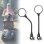 2 Pack 360 degrees Rotating Wide Angle Rearview Mirror for Mobility Scooters and Wheelchairs (Black) V1308-DSZKI-508