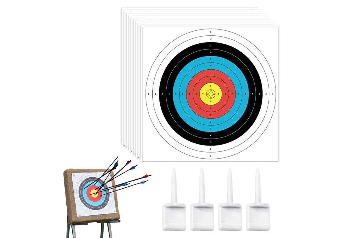 30Pcs Archery Targets Paper 10 Ring Bow Arrow Targets Face V1308-DSZKI-51
