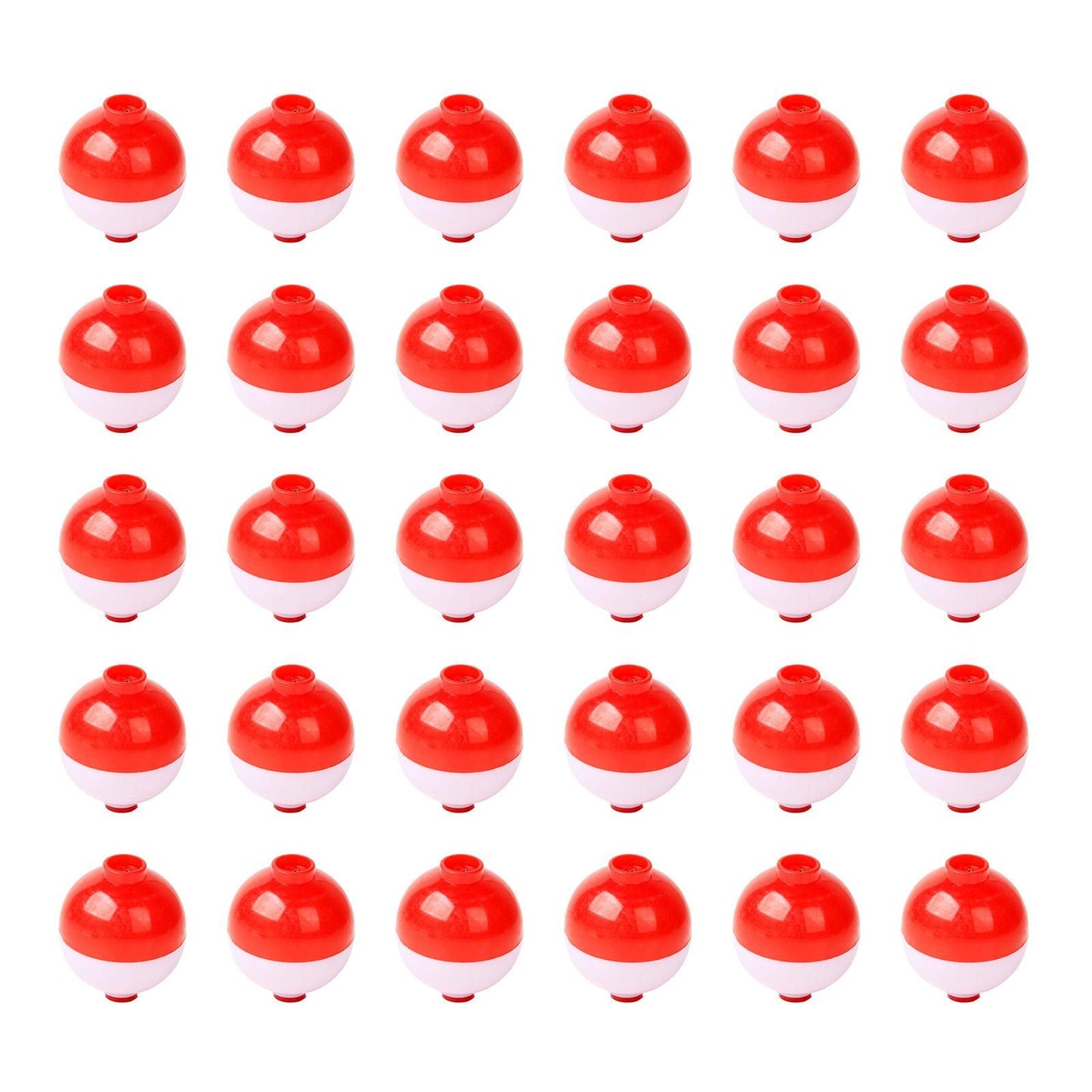 30 Pcs 1.25 Inch Red White Ball Floats Fishing Bobbers V1308-DSZKI-511
