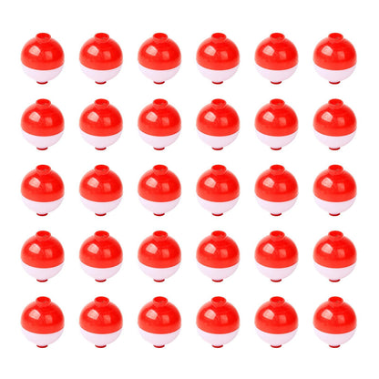 30 Pcs 1.25 Inch Red White Ball Floats Fishing Bobbers V1308-DSZKI-511