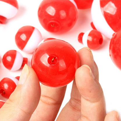 30 Pcs 1.25 Inch Red White Ball Floats Fishing Bobbers V1308-DSZKI-511