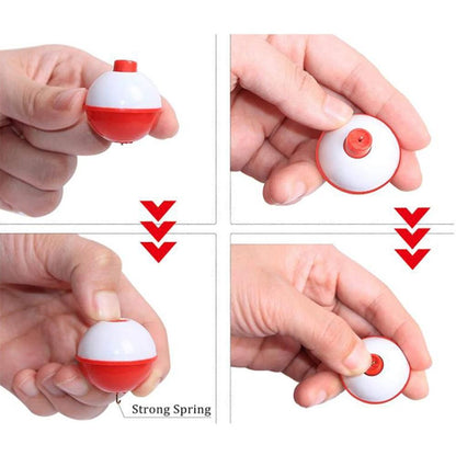 30 Pcs 1.25 Inch Red White Ball Floats Fishing Bobbers V1308-DSZKI-511