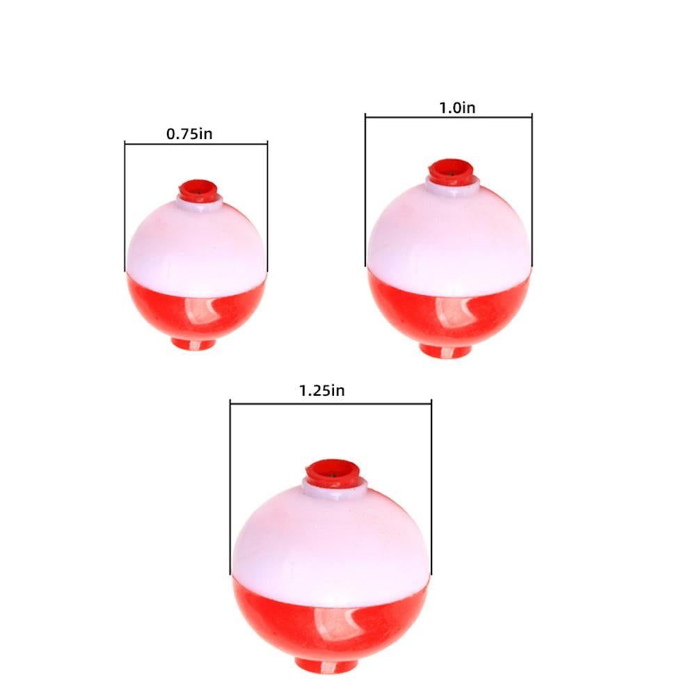 30 Pcs 1.25 Inch Red White Ball Floats Fishing Bobbers V1308-DSZKI-511