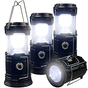 4 Pack Foldable Camping Lantern, Solar and USB Rechargeable, Lightweight Waterproof (Black) V1308-DSZKI-513