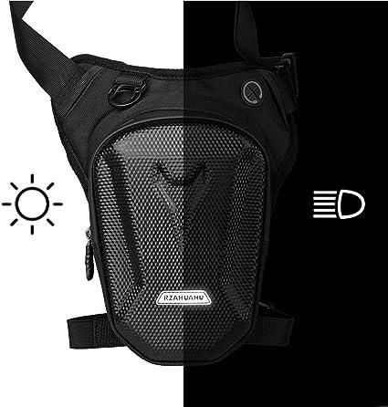 Motorcycle Leg Bag Mens Motorcycle Waist Bag with Hard Shell Multifunctional Thigh Bag for Outdoor Travel V1308-DSZKI-518