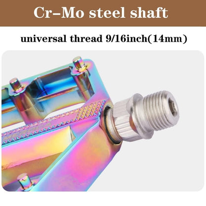 Mountain Bike Pedals Aluminum Alloy 9/16" (Colorful) V1308-DSZKI-519